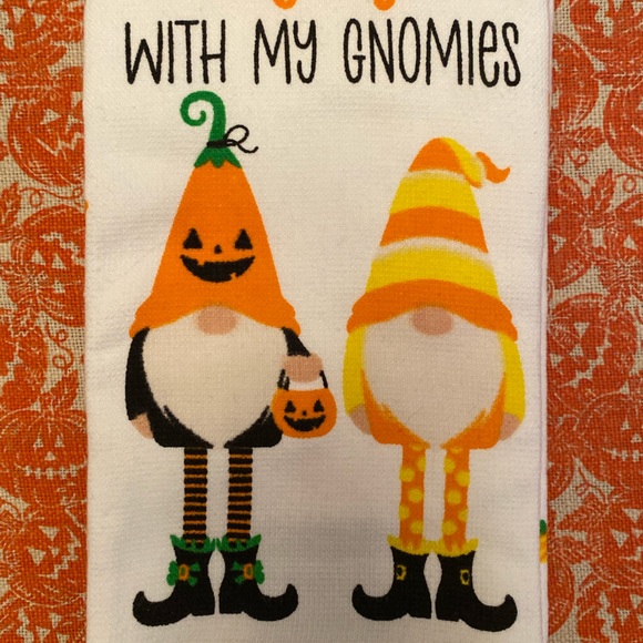 Halloween Gnome Kitchen Towels Set Of 2, Trick Or Treat With My Gnomies Towels - Picture 6 of 16